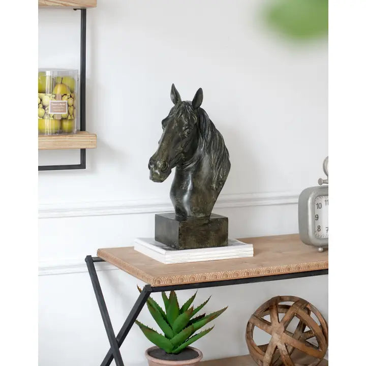 Bronze Horse Head Statue