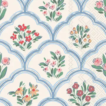 Joyful Floral Lattice Guest Napkins