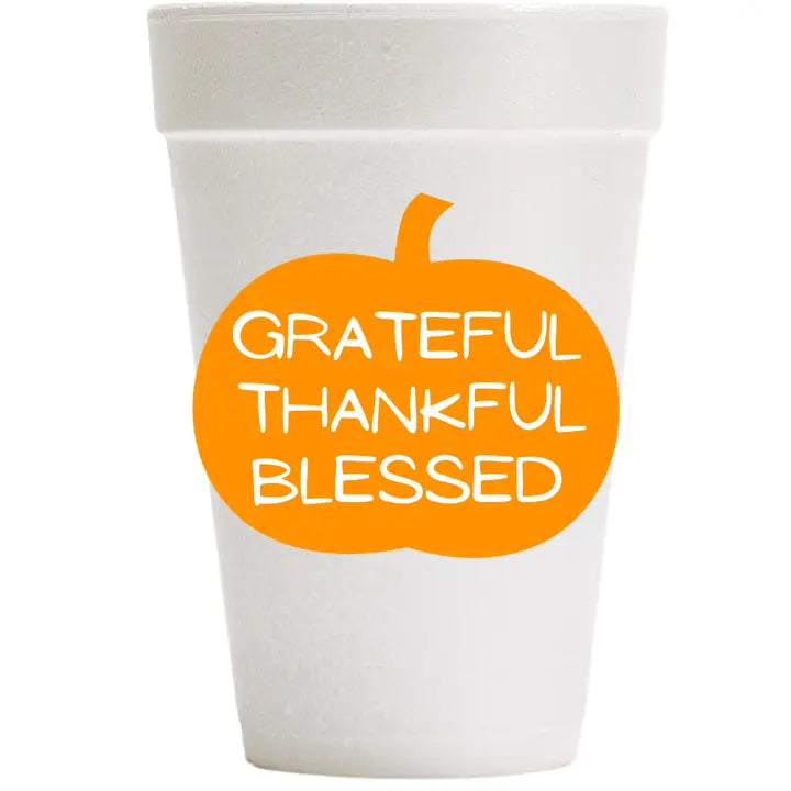 Thanksgiving Printed Styrofoam Cups, Various Styles