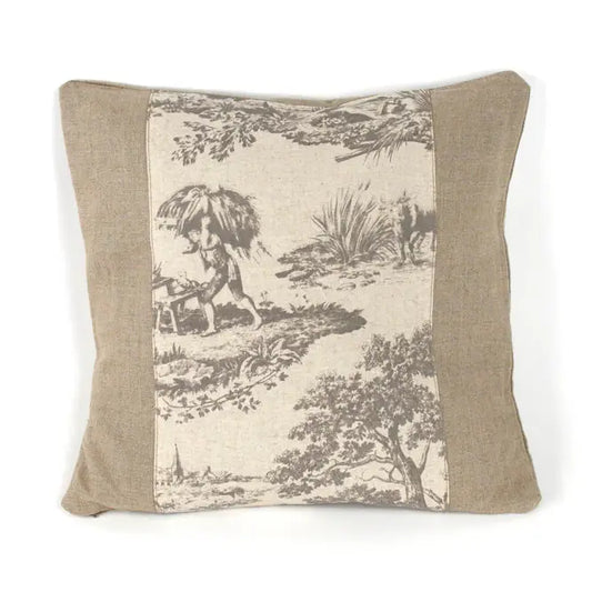 Canvas & Toile Printed French Pillow