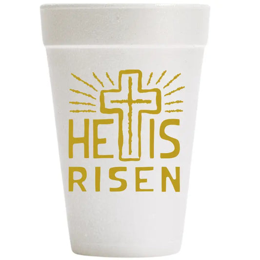 20oz. 'He is Risen' Styrofoam Cups