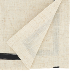 Black & Natural Grosgrain Runner