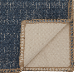 Denim Blue Jute Whipstitch Runner