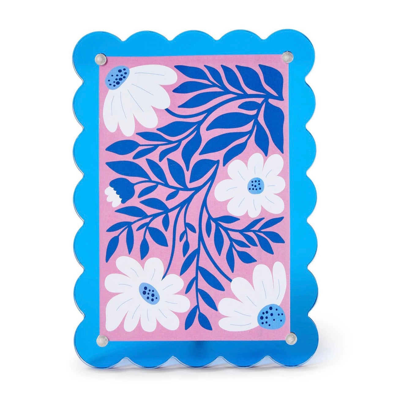 Color Pop 4”x6” Scalloped Edge Acrylic Photo Frame