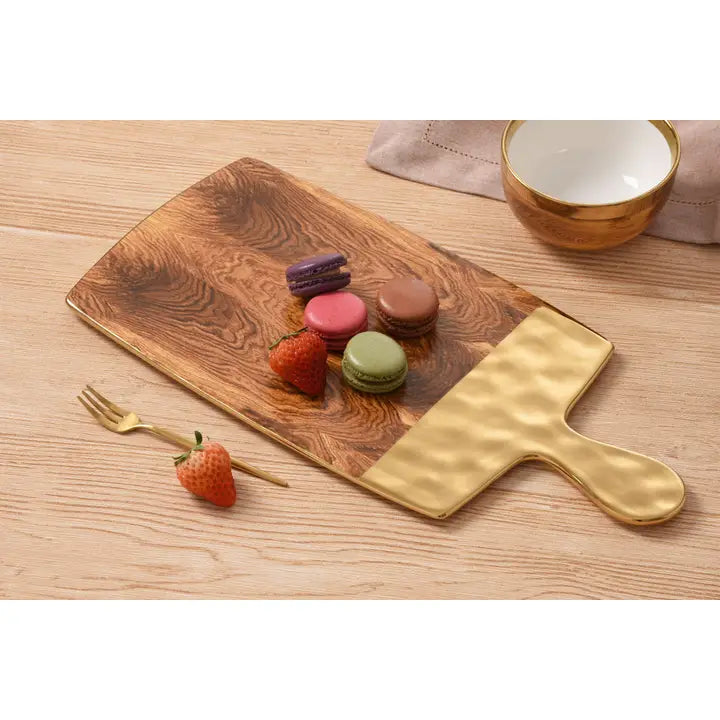 Madera Gold & Wood Serving Board