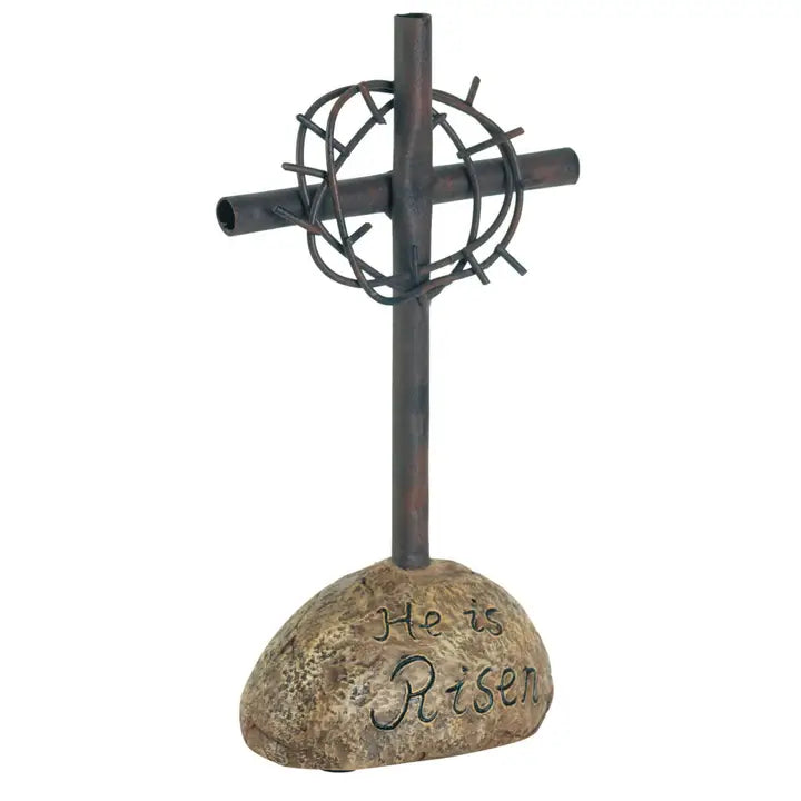 'He Is Risen' Tabletop Cross