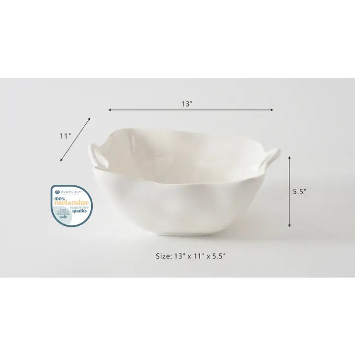 Melamine White Extra Large Serving Bowl
