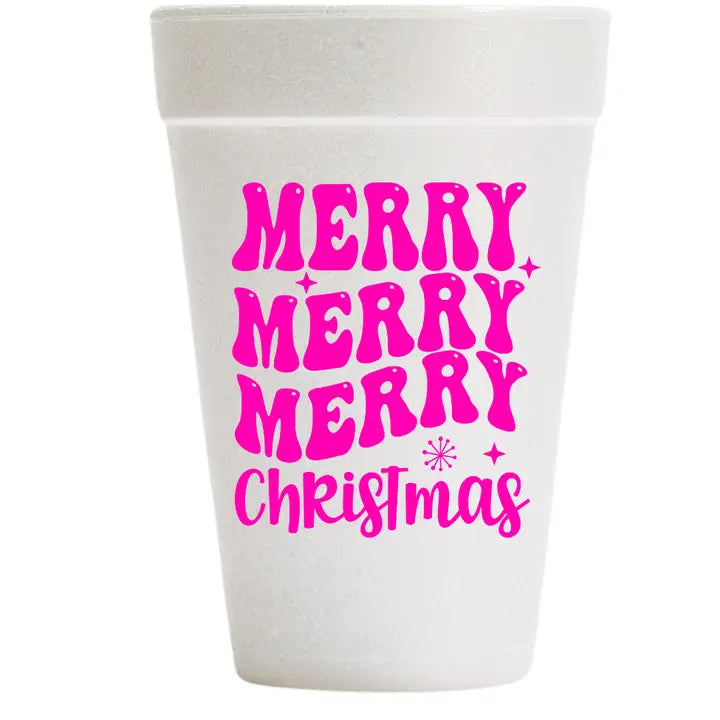 Christmas Printed Styrofoam Cups, Various Styles