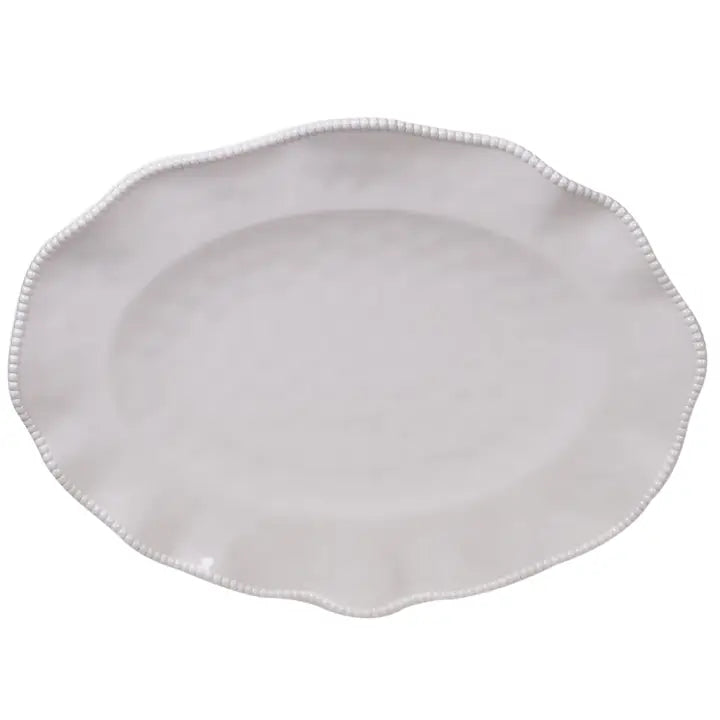 Perlette Cream Melamine Oval Platter