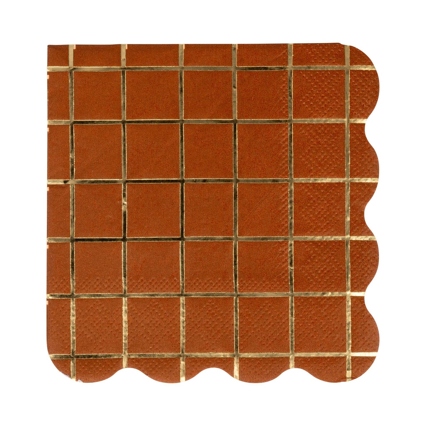 Foil Grid Cocktail Napkin