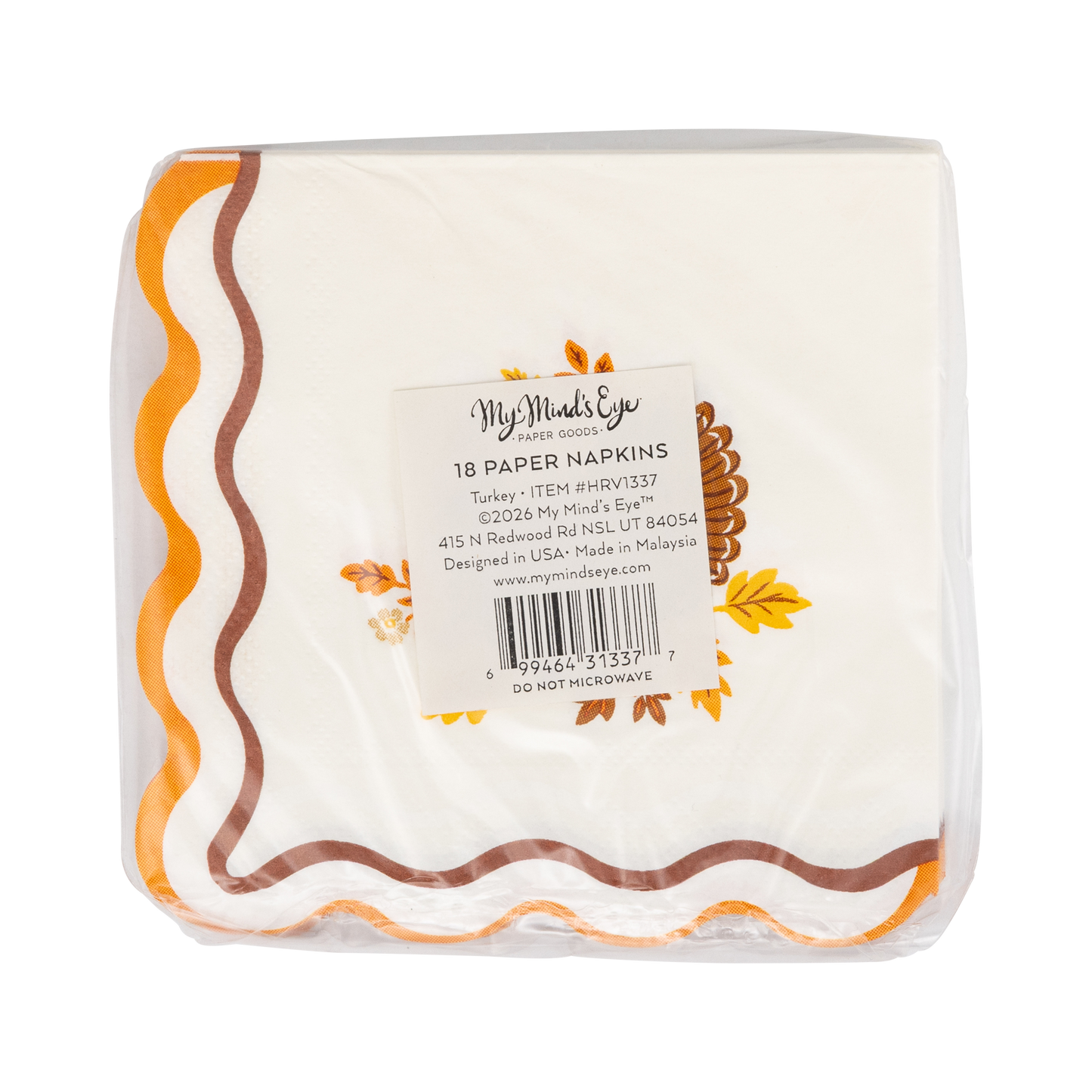 Harvest Turkey Cocktail Paper Napkins