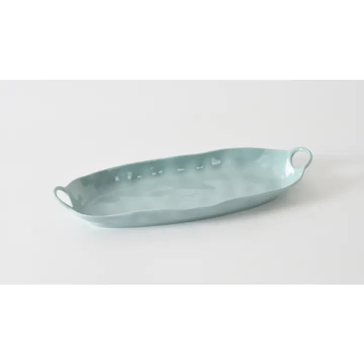 Melamine Aqua Oval Deep Long Server