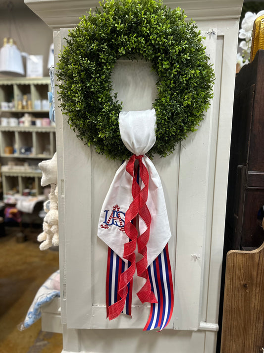 USA Embroidered Sash w/ Stripes