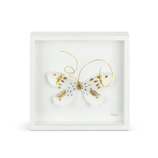 3-D Shadow Box Butterfly Wall Art (7 Colors Available)