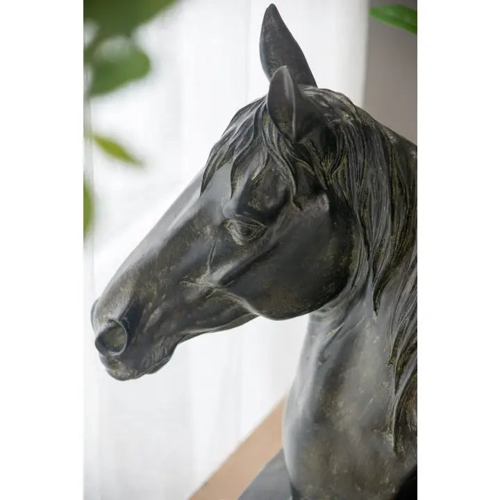 Bronze Horse Head Statue