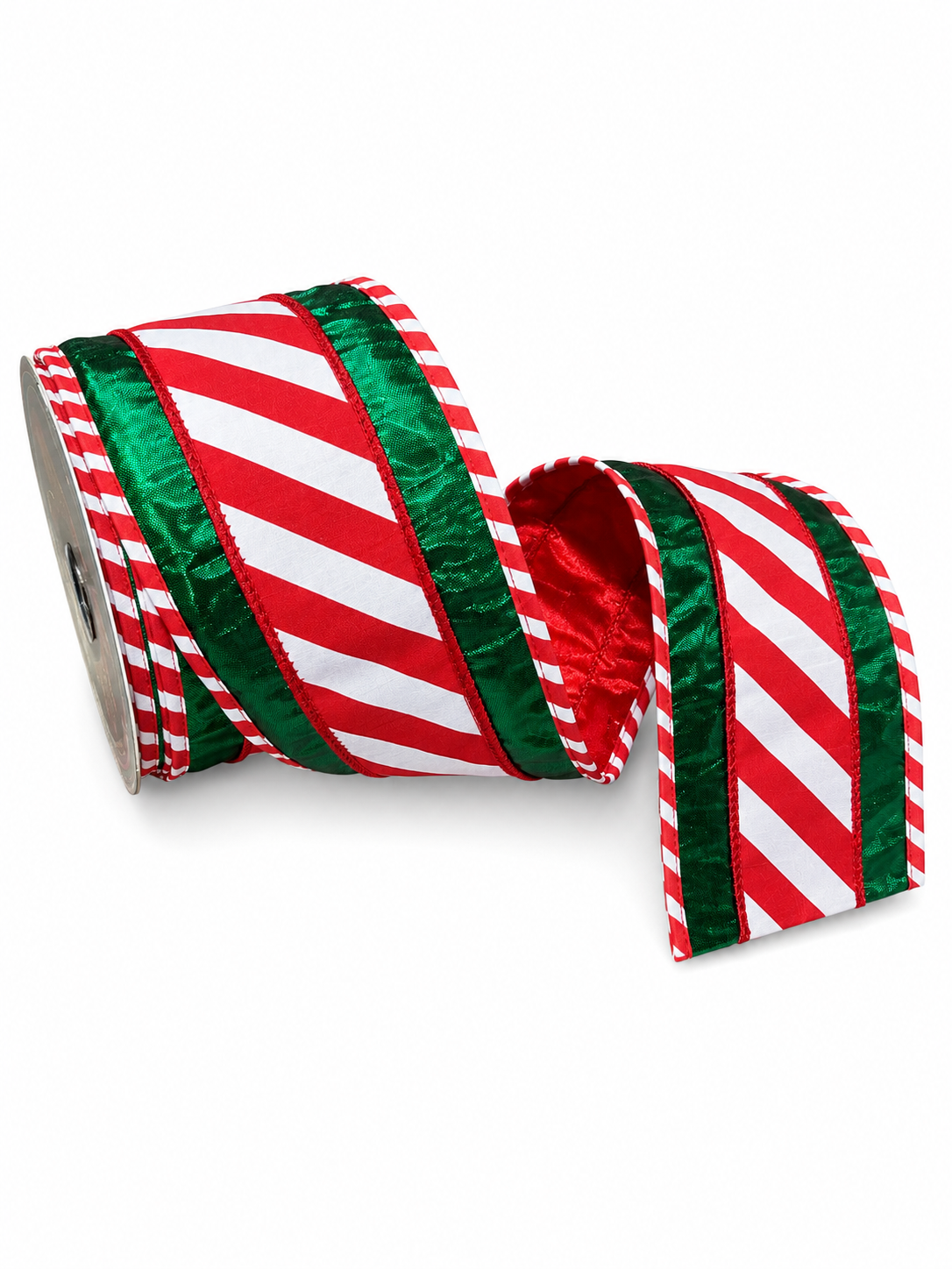JME Candy Cane Stripe Metallic-4”x10YD