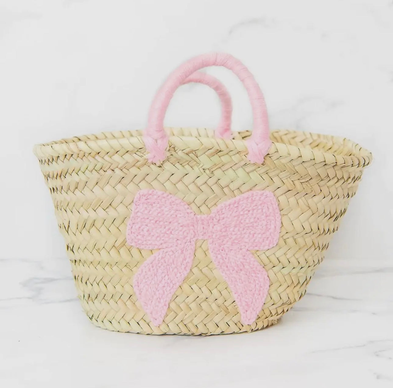 Hand Embroidered Straw Tote Bag