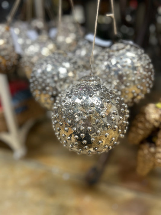 Silver Studded Ornament