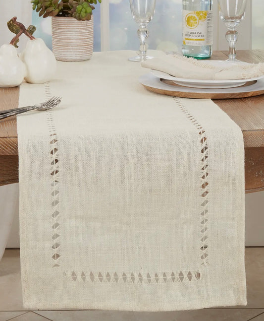 Jute Hemstitch Runner