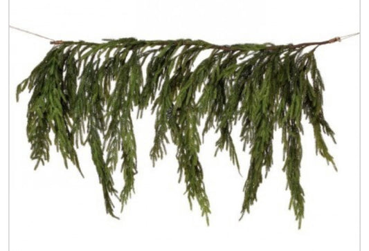 Real Touch Dripping Norfolk Pine Garland