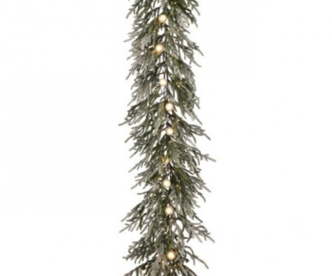 6’ x 20” Snowy Norfolk Garland (Unlit)