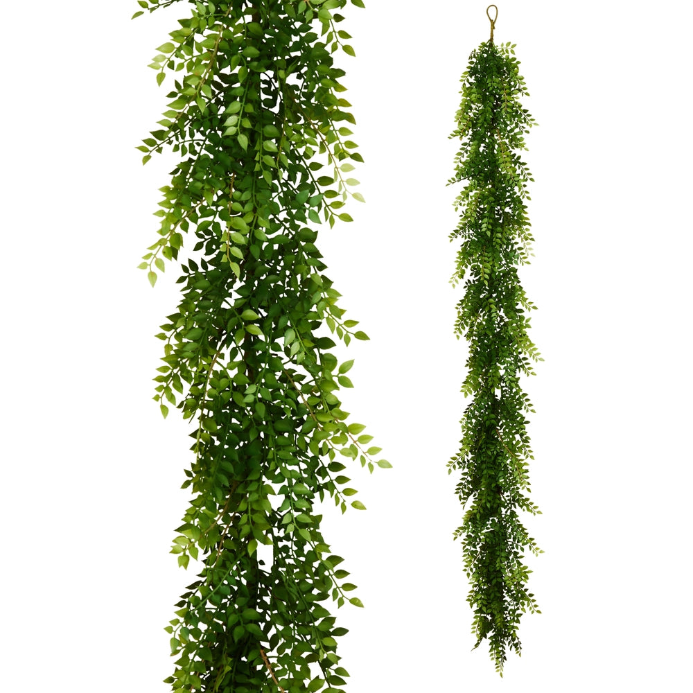 6' Green Ruscus Garland
