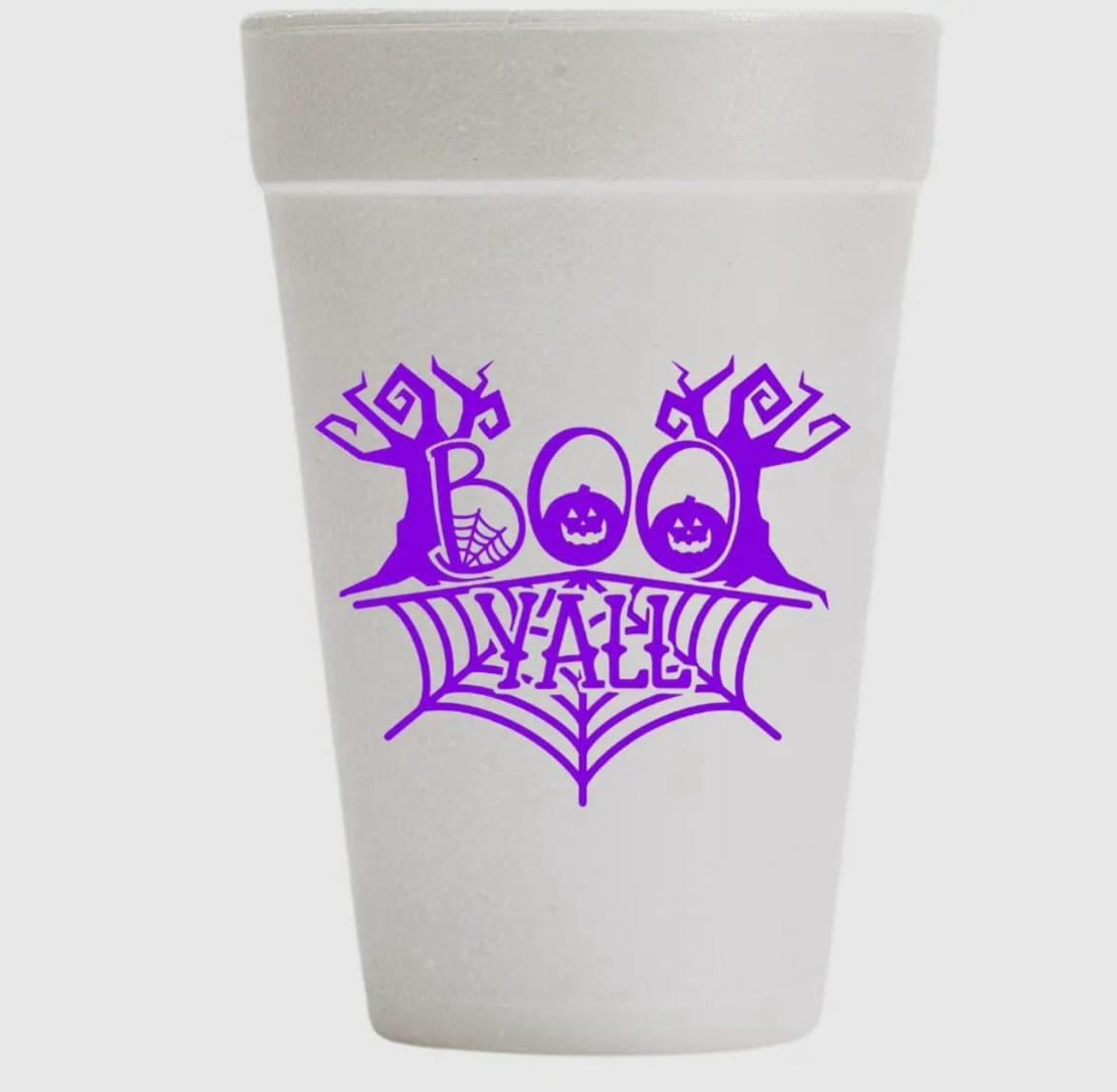 “Boo Y’all” Styrofoam cup