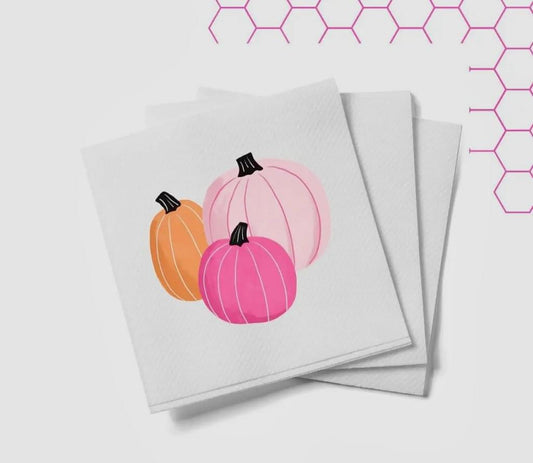 Pumpkin Trio Cocktail Napkins