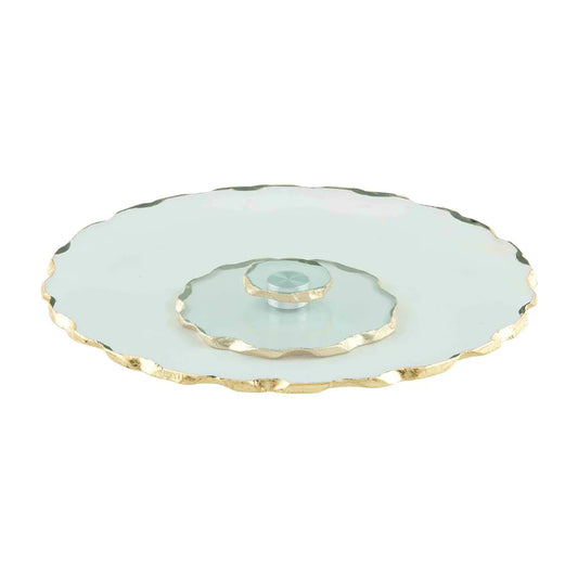 Gold & Glass Lazy Susan