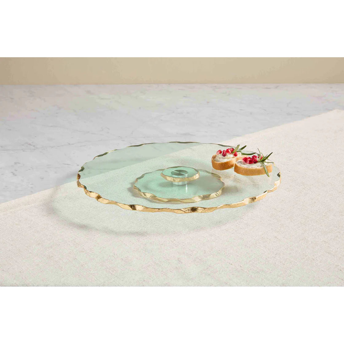 Gold & Glass Lazy Susan