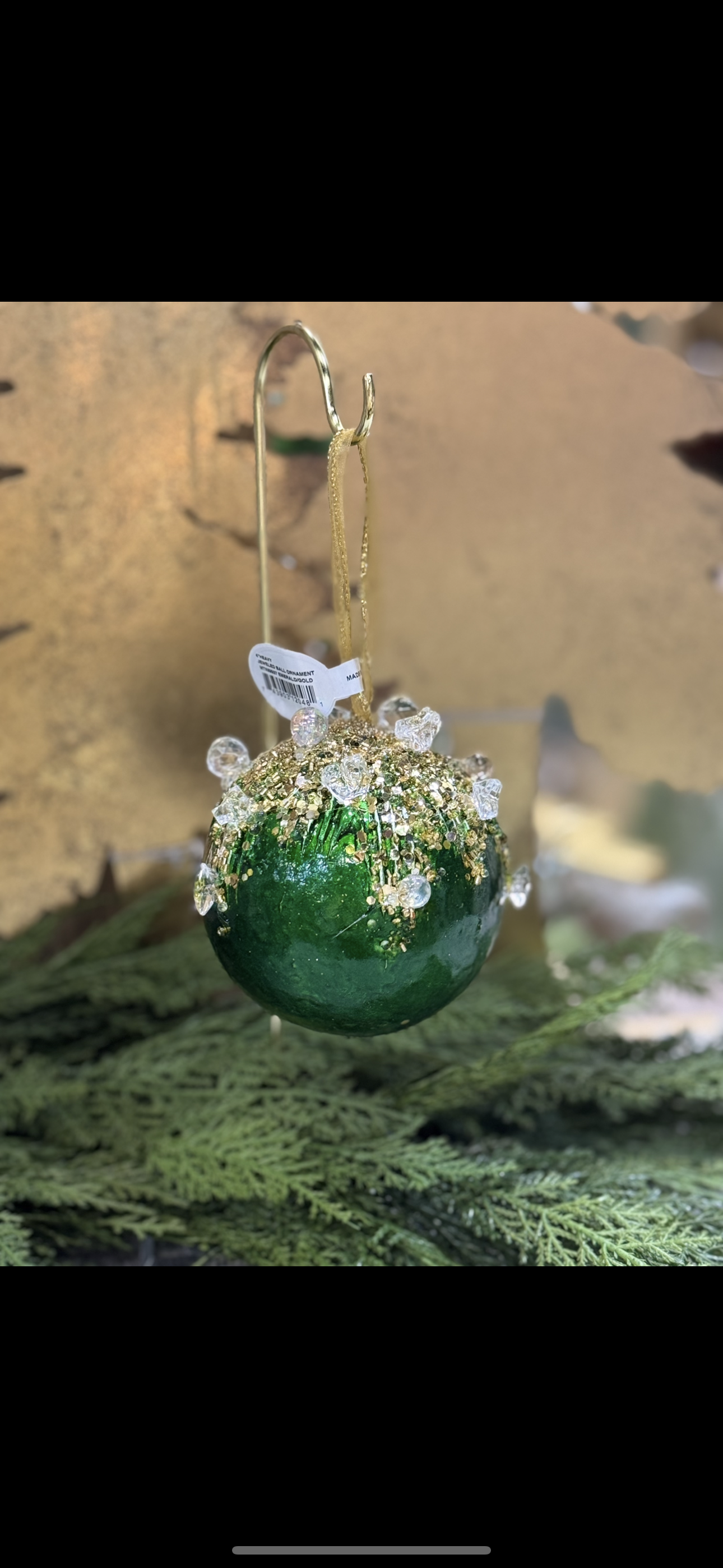 4” Heavy Jeweled Ball Ornament