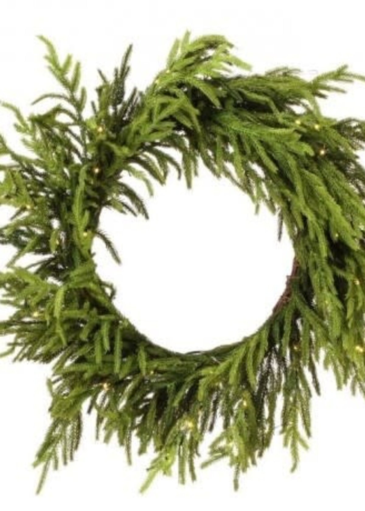 24” LED Lighted Natural Touch Pine Wreath