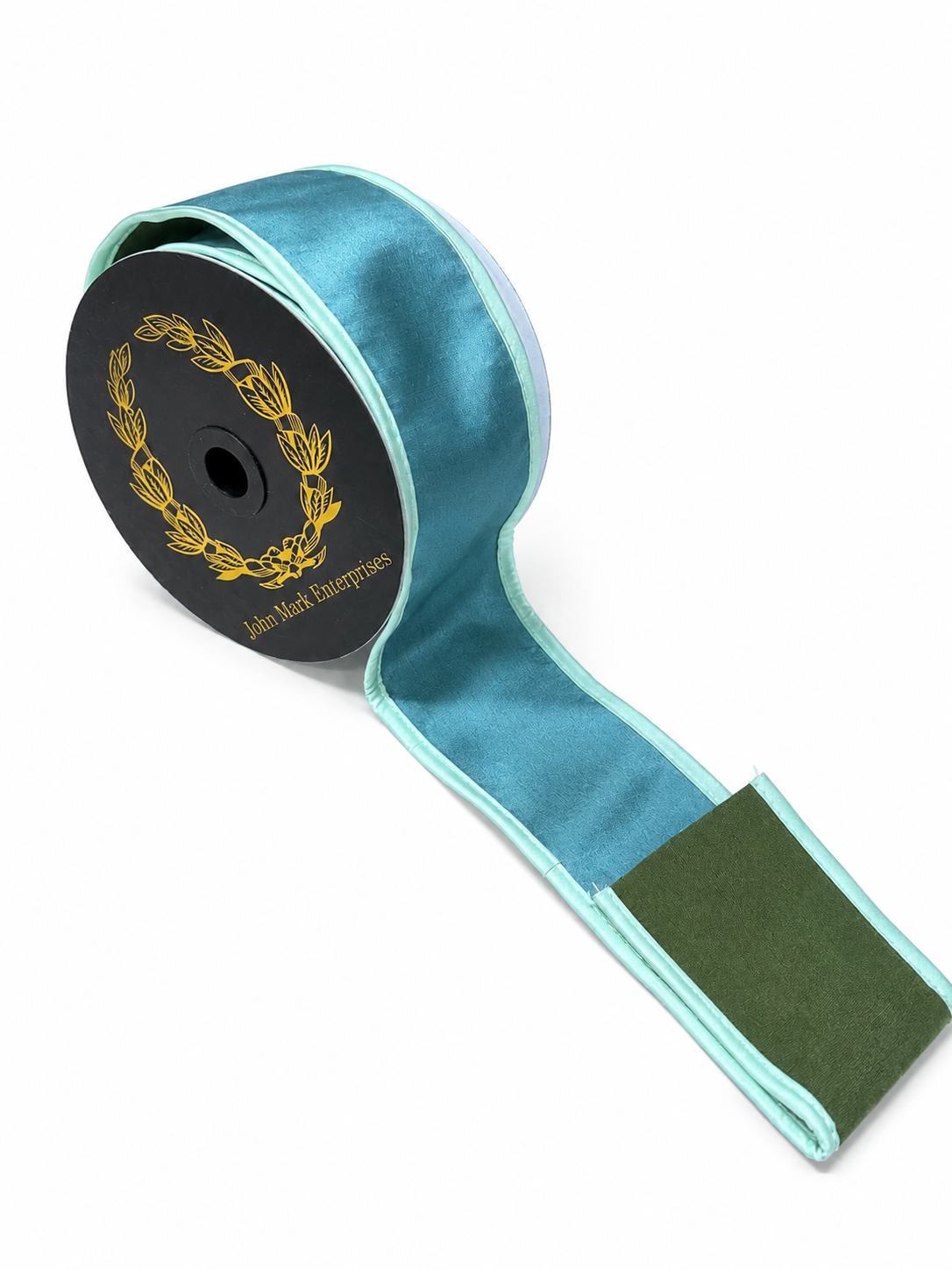 JME Taffeta Piping Aqua/Green-2.5”x10YD