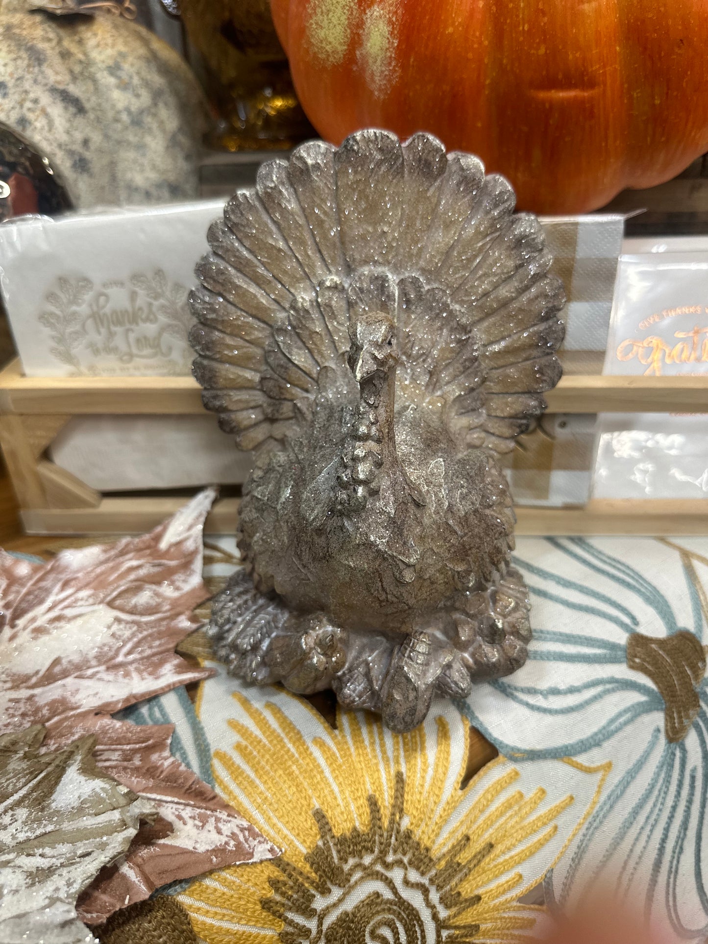 7.5" Resin Turkey Decoration