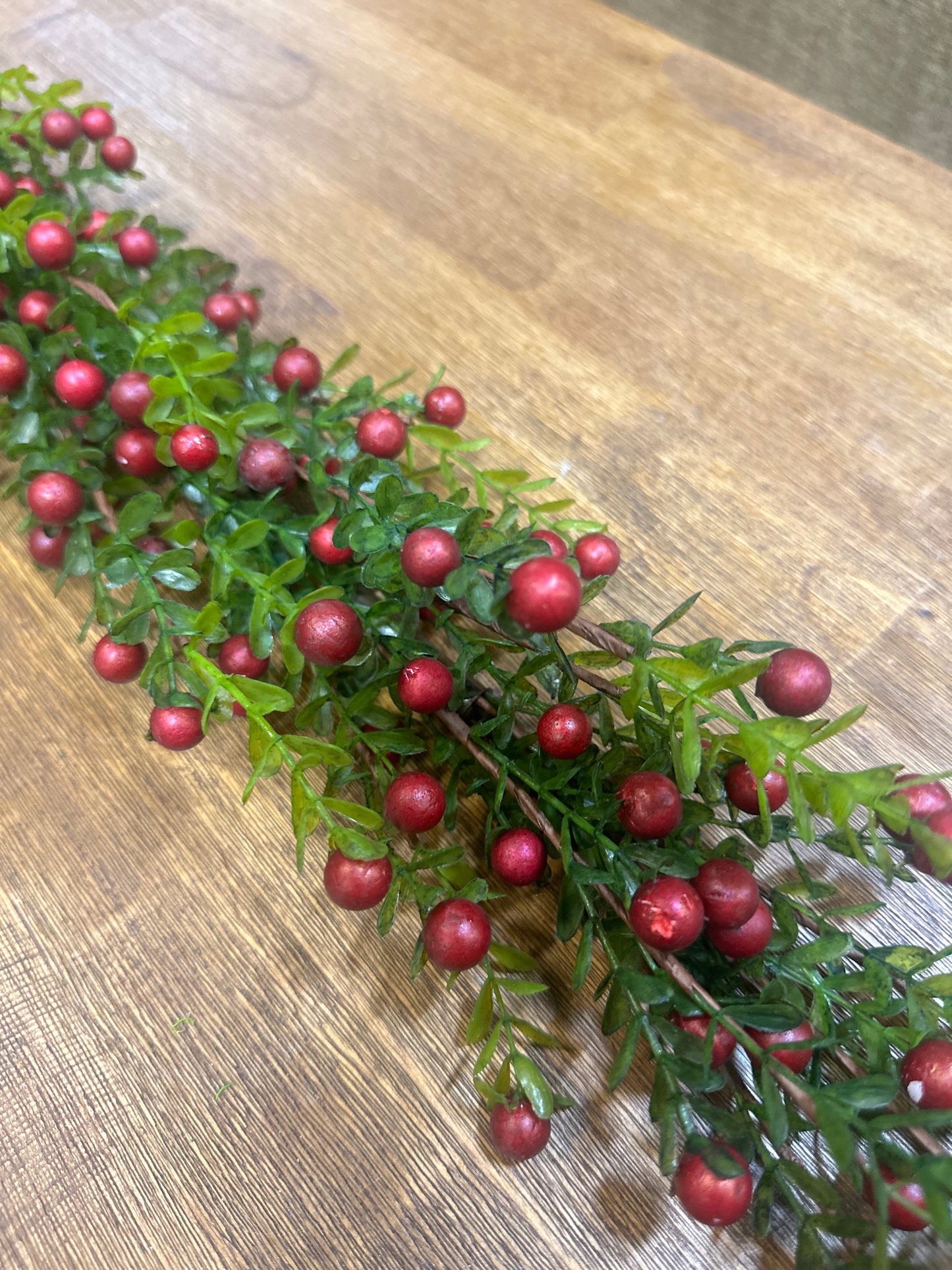 4' Mini Wild Cranberry Leaf Garland