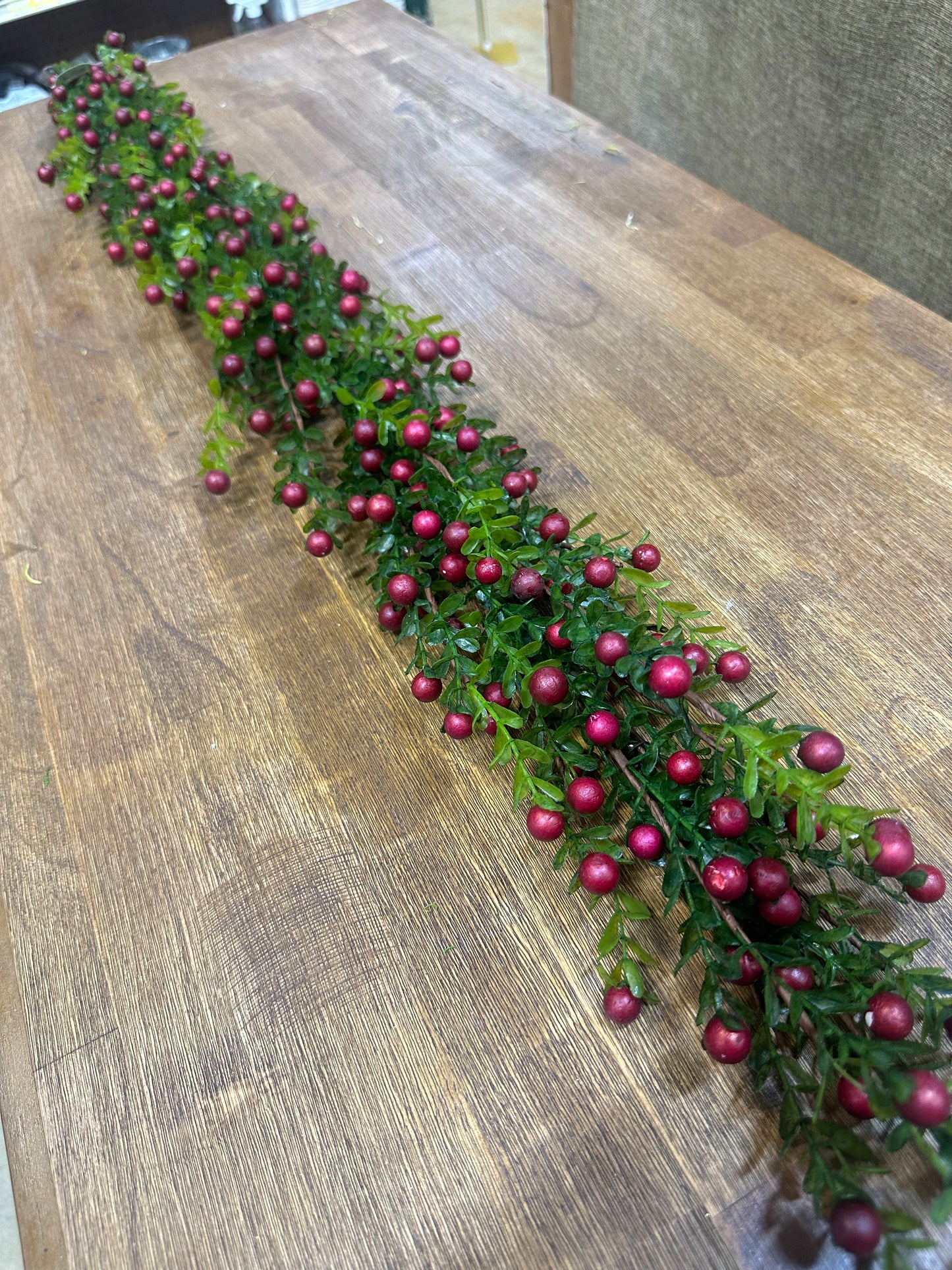 4' Mini Wild Cranberry Leaf Garland