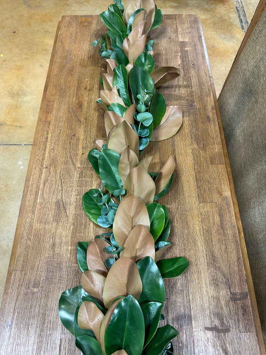 4' Southern Magnolia & Eucalyptus Garland