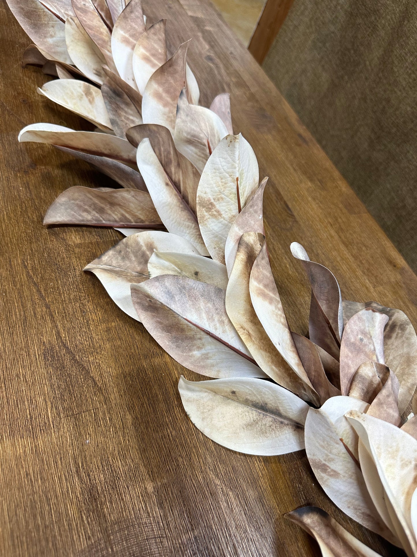 4' Autumn Magnolia Leaf Garland