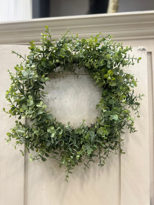 20" Frosted Light Green Eucalyptus Wreath