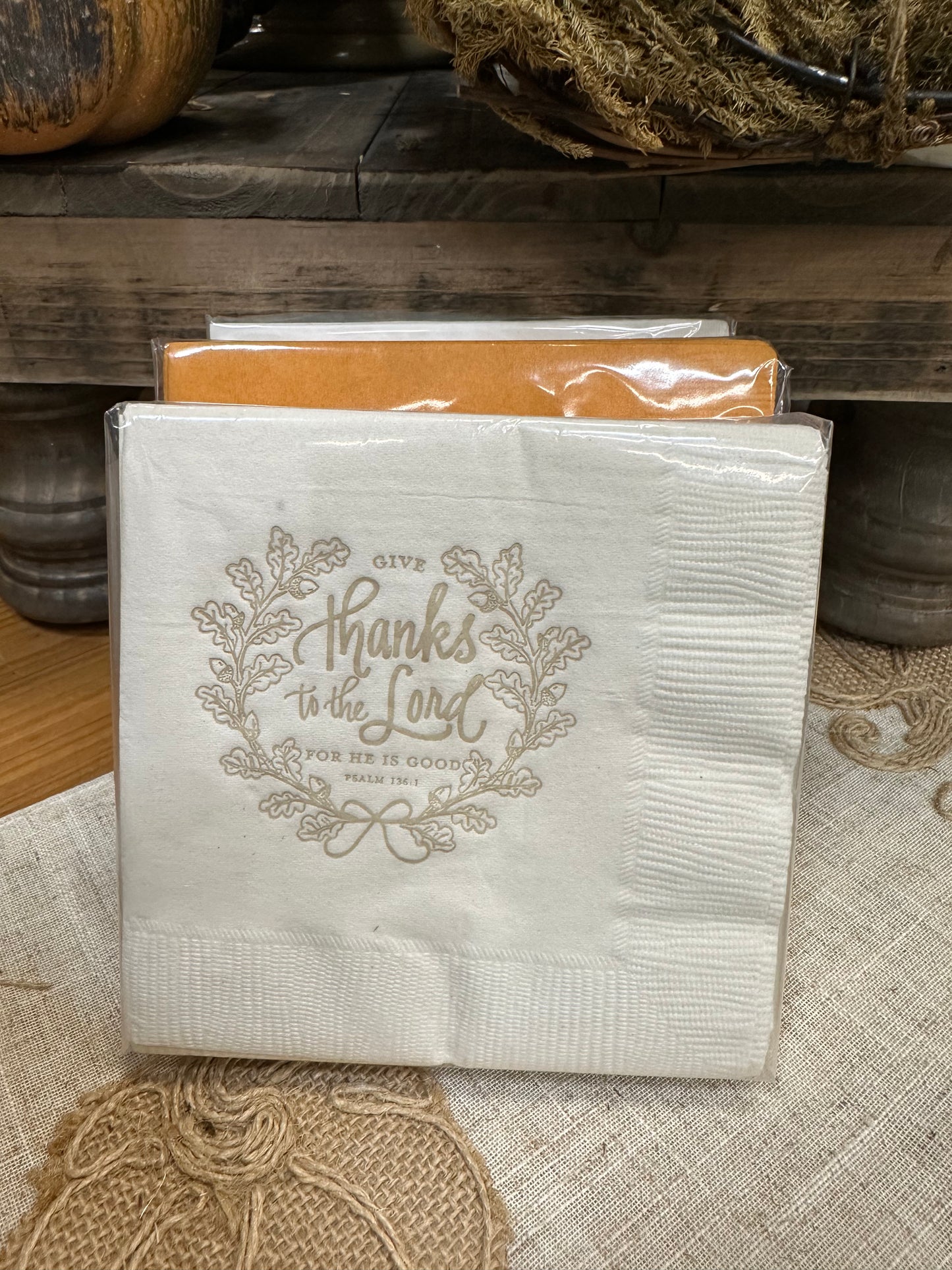 "Give Thanks to the Lord" Cocktail Napkins