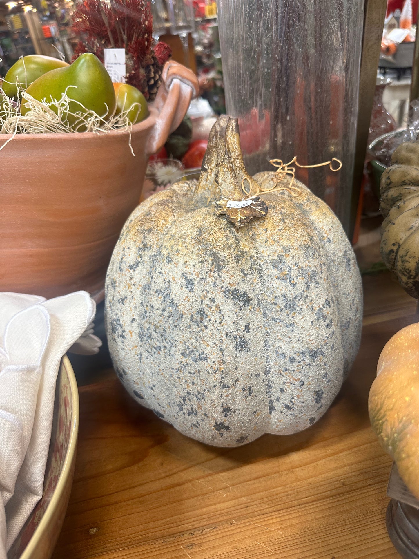 Metal Distressed Decorative Pumpkin