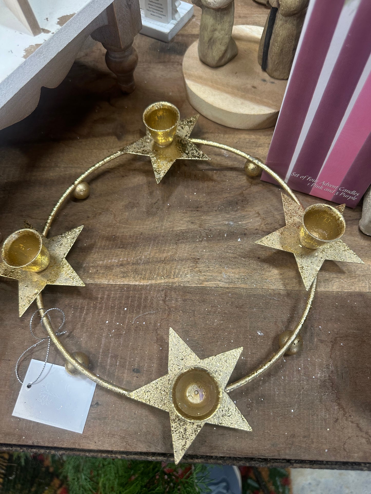 Star Advent Circular Candle Holder