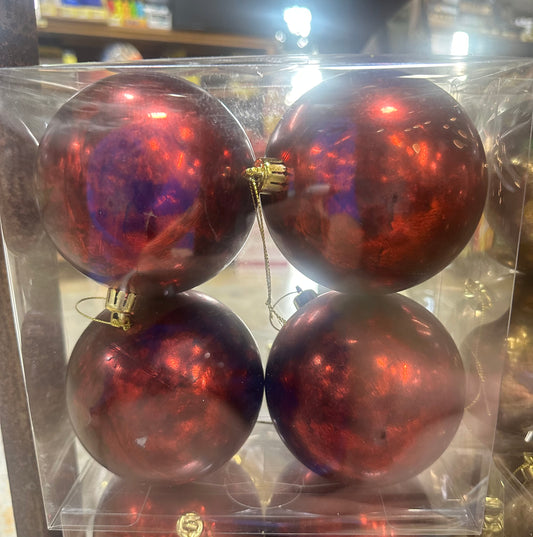 100MM Antique VP Ball Ornament-Box of 4