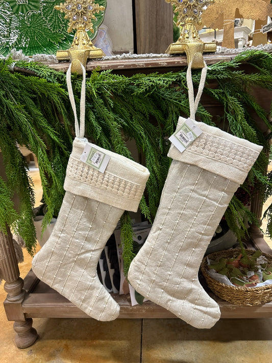 23" Cotton Winter Chalet Stocking