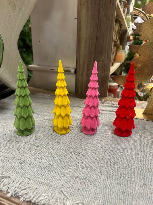 7" Velvet Pencil Tree-Assorted