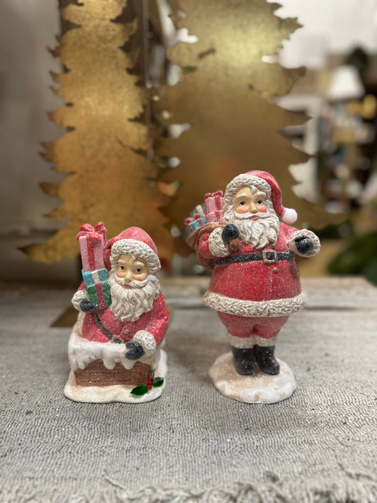 Glitter Santa Figurine w/ Presents