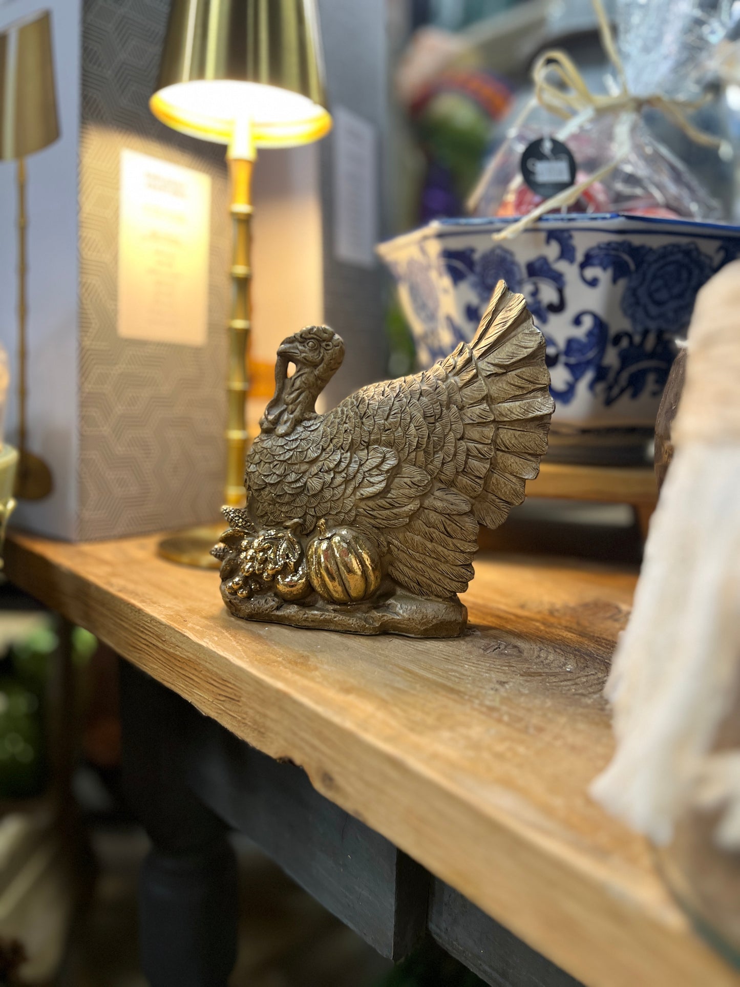 7" Resin Turkey Table Piece