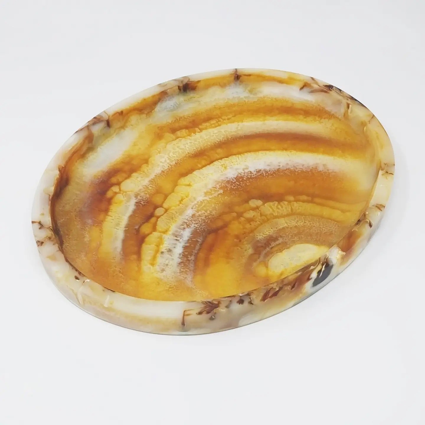 Tortoise Shell Round Tray - Thumbnail 2