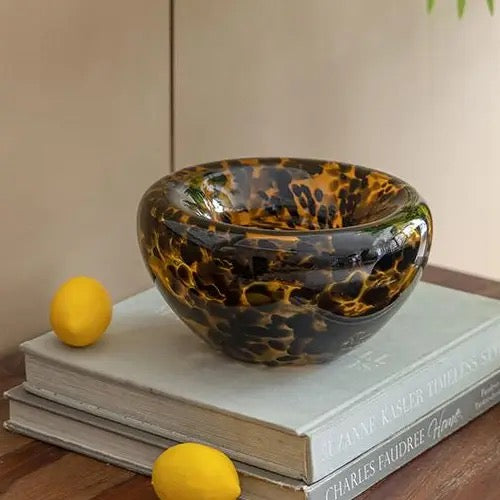 Chee Animal Print Glass Vase