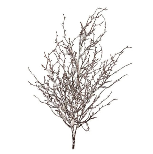 21" Snowed Mini Twig Spray